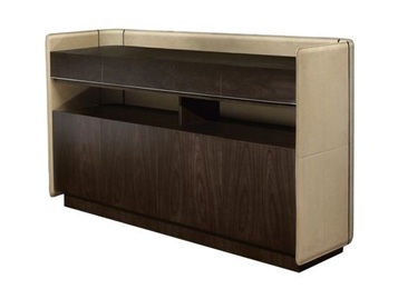 茶餐厅新中式不锈钢实木备餐柜