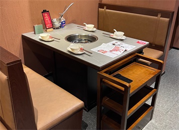 牛肉火锅岩板台面下沉式电磁炉火锅桌 牛肉火锅岩板台面下沉式电磁炉火锅桌
