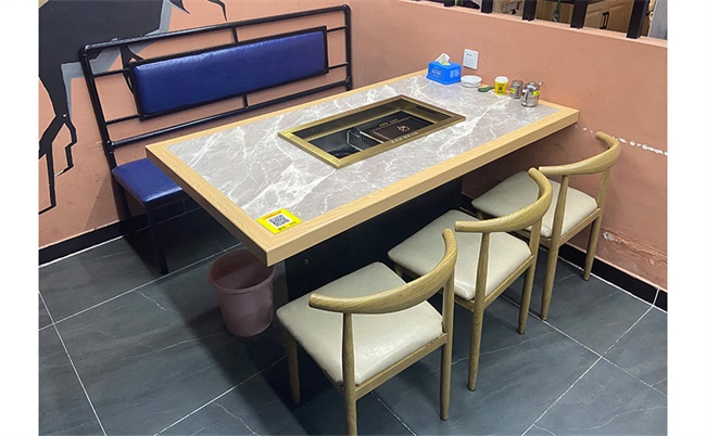 火锅烧烤一体店自助餐烧烤火锅一体锅桌