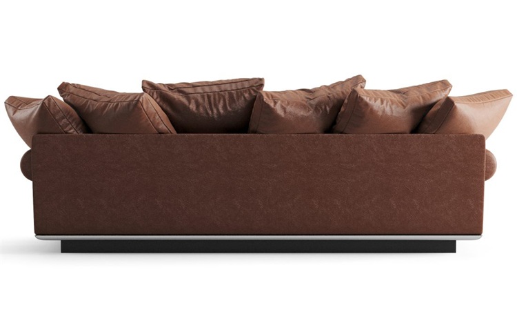 高档会所现代创意意式皮革直排沙发