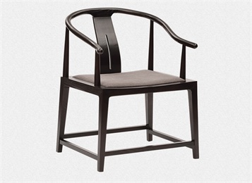 新中式古典会所实木扶手椅子