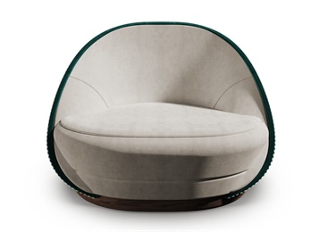 休闲会所北欧时尚创意厚软包沙发椅