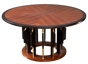 高档会所家具中式实木圆桌