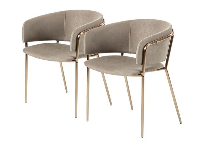 咖啡厅现代轻奢不锈钢餐椅