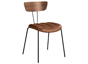 欧式铁艺现代简约皮革餐厅椅子