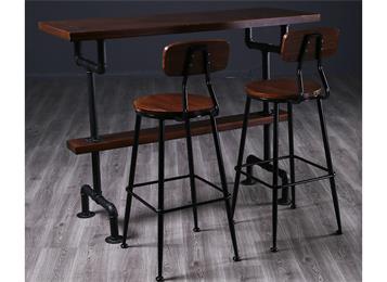 中式复古酒吧实木铁艺酒吧桌家具 中式复古酒吧实木铁艺酒吧桌家具