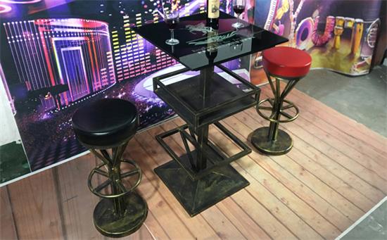 复古工业风铁艺酒吧清吧高吧台家具定制