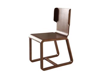 现代简约餐椅 实木弯曲椅子