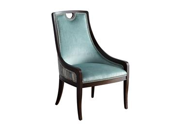 欧式复古实木餐椅 法式新古典软包椅