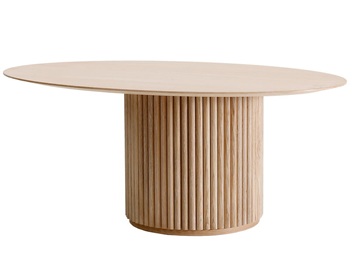 实木餐桌北欧日式原木圆形饭桌