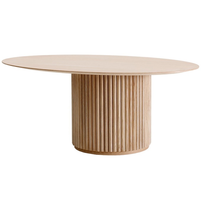 实木餐桌北欧日式原木圆形饭桌