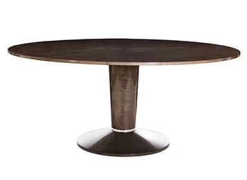 公司食堂经典实木圆形餐桌椅