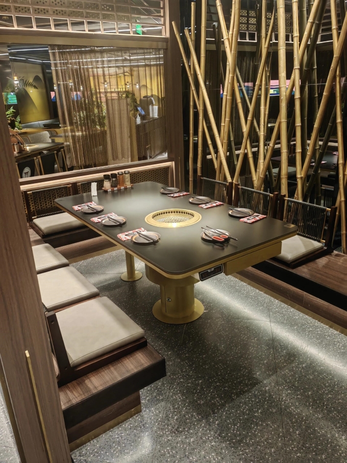 日式烤肉店下排烟电烤烤肉桌
