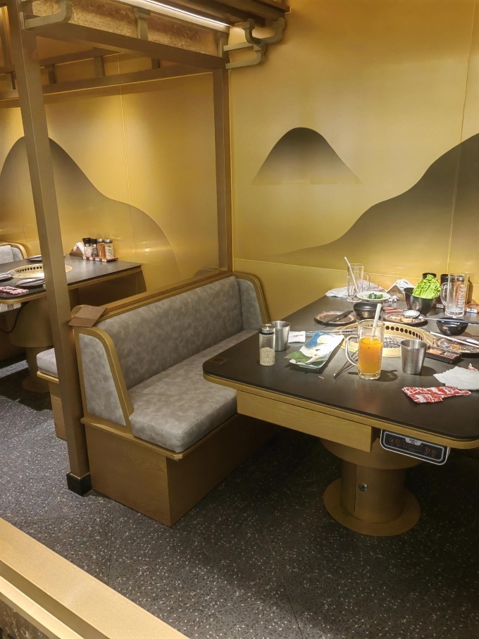 日式烤肉店下排烟电烤烤肉桌