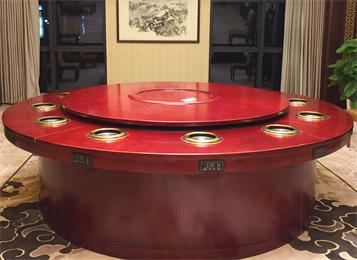 12人一人一锅无烟小火锅电动实木火锅桌