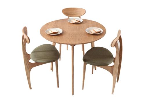 北欧现代时尚实木圆形餐桌