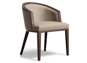 西餐厅现代时尚风格皮革软包实木餐椅