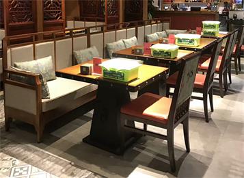 中餐厅全实木桌椅定做酒楼湘菜馆高档实木卡座沙发实木方桌 中餐厅全实木桌椅定做酒楼湘菜馆高档实木卡座沙发实木方桌