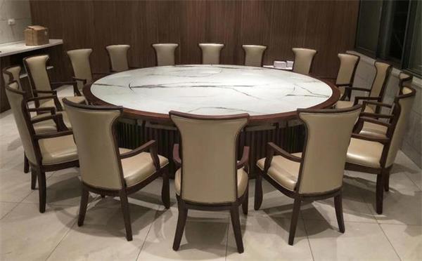 现代中式酒店豪华高档16人位电动餐桌