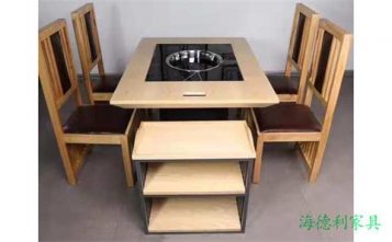金华订做嵌入式电磁炉餐桌价格--海德利家具