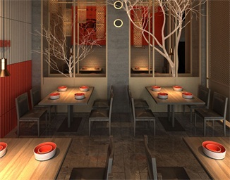 秦淮河畔，“红大龙虾”餐厅空间设计
