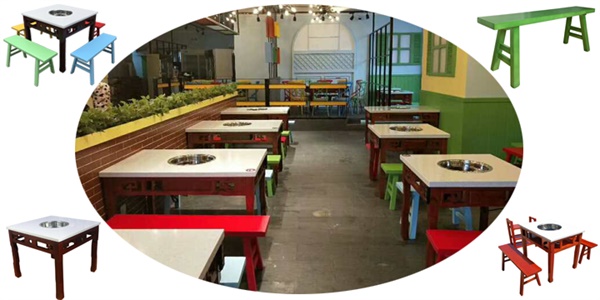 小郡肝火锅店桌椅