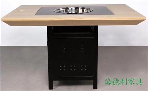 济南订做分餐火锅电磁炉桌专业制造商--海德利家具